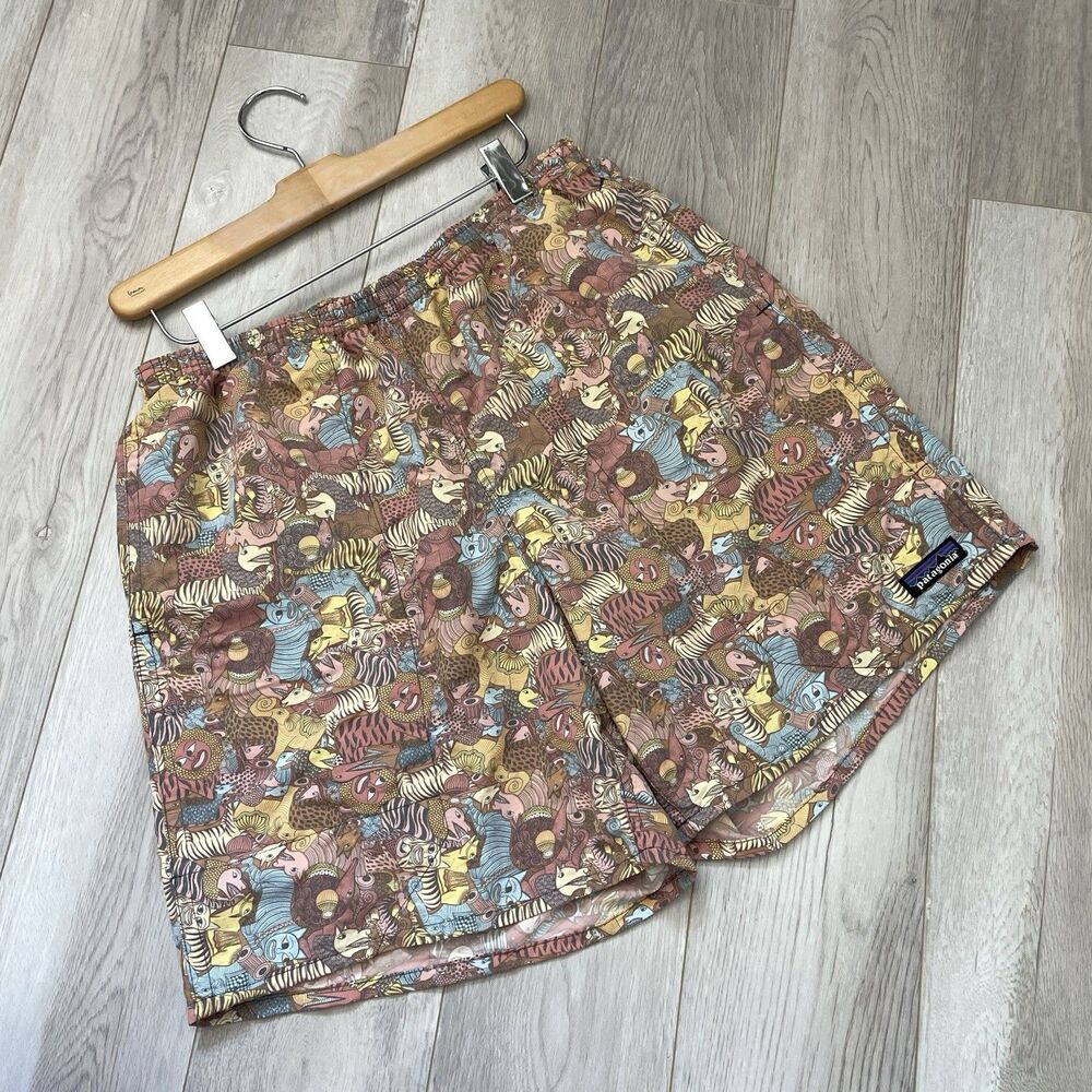 Patagonia Swim Trunks together trip printed baggies mens Brown (medium) outdoors